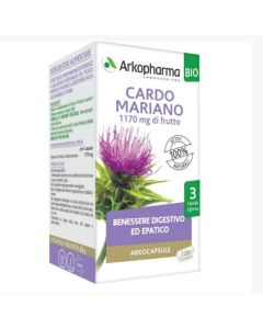 "Arkocps Cardo Mariano 130 capsule – integratore epatico a base di silimarina, vegano, senza glutine"

