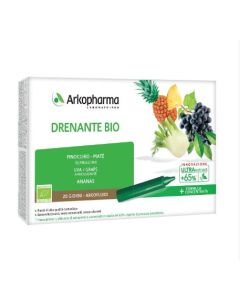 Arkofluidi UltraSlim Drenante BIO – 20 Flaconcini per Detox e Drenaggio Naturale