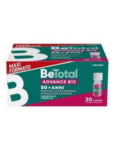 Be‑Total Advance B12 50+ – Integratore Alimentare 30 Flaconcini per Energia e Vitalità