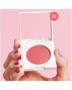 GOOVI I'M NOT SHY CREAMY POWDER BLUSH 02 - BLUSH IN POLVERE EFFETTO NATURALE - COLORE CORAL PINK - 4 G