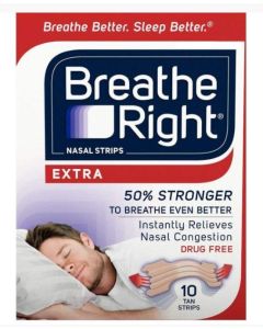 Breath Right Extra Forte – 10 Cerotti Nasali per Respirazione Migliore