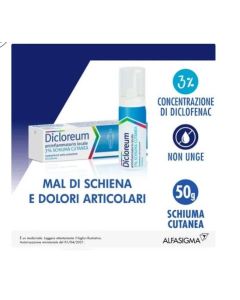 Dicloreum 3% schiuma cutanea 50 g – antinfiammatorio locale per muscoli articolazioni stiramenti
