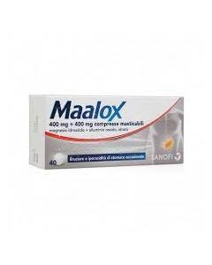 Maalox Compresse Antiacido 400mg+400mg 40 Compresse Masticabili