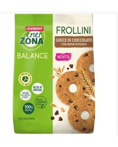 Enerzona Frollini Integrali con Gocce di Cioccolato – 250 g
