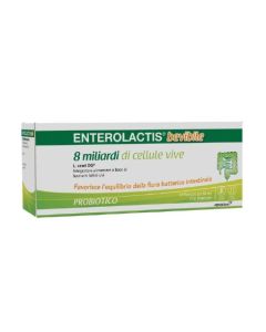 Enterolactis Bevibile – fermenti lattici vivi 12 flaconcini da 10 ml senza lattosio