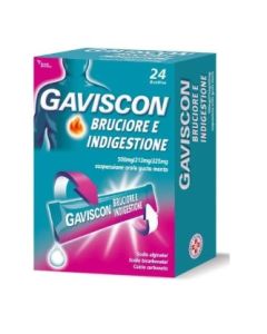 Gaviscon Bruciore e Indigestione 24 Bustine – Sollievo Rapido da Acidità e Reflusso