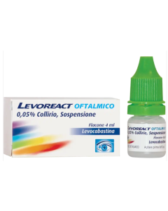 Levoreact Oftalmico Collirio Sospensione 0,5mg 4ml