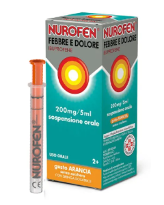 Nurofen Febbre E Dolore Bambini 200mg/5ml Sospensione Orale Arancia 100ml