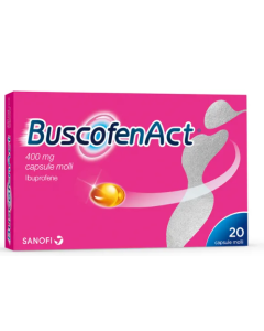 BuscofenAct 400 mg Con Ibuprofene Analgesico Contro Dolori Forti Da Ciclo 20 Capsule Molli