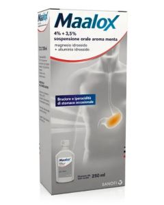 Maalox 4%+3,5% Sospensione Orale Aroma Menta 250ml
