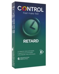Control Retard Preservativi Ergonomici in Lattice Naturale con effetto ritardante 6 Profilattici