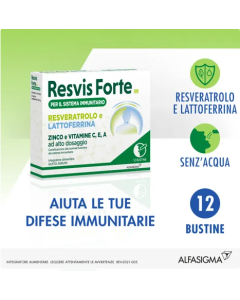 Resvis Forte XR Alfasigma Integratore Antiossidante e Difese Immunitarie 12 Bustine