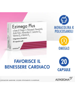 Ezimega Plus Integratore Controllo Colesterolo 20 Capsule Molli
