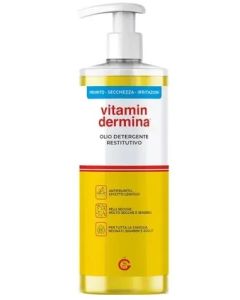 Vitamindermina Olio Detergente Restitutivo Anti-Prurito Viso e Corpo 500 ml