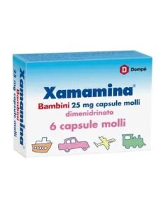 Xamamina Bambini 25 mg Dimenidrato Antiemetico 6 Capsule Molli