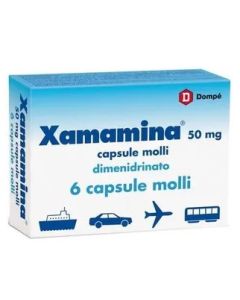 Xamamina 50 mg Dimenidrato Antiemetico 6 Capsule Molli