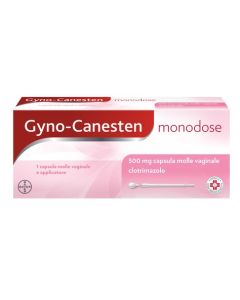 Gyno-Canesten Monodose Trattamento Sintomi Candida Contro Prurito, Bruciore Intimo e Perdite 1 Capsula Vaginale + Applicatore