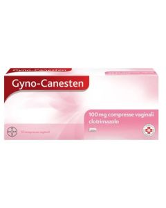 Gyno-Canesten Trattamento Sintomi Candida contro Prurito, Bruciore Intimo e Perdite 12 Compresse Vaginali