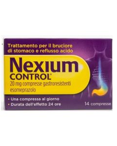 Nexium Control Antiacido per Bruciore di Stomaco e Reflusso Esomeprazolo 14 Compresse