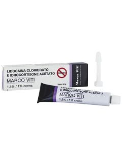Lidocaina Cloridrato e Idrocortisone Acetato Marco Viti 1,5%/1% Crema Tubo 30 g