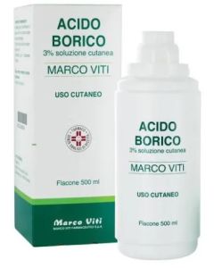 Acido Borico Marco Viti Soluzione Cutanea 3% Antisettico 500 Ml