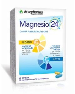 Arkopharma Magnesio 24 Giorno E Notte Doppia Azione Integratore Rilassante 60 Capsule