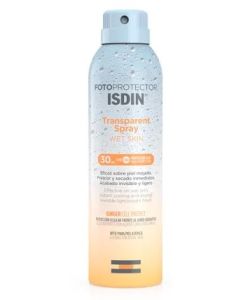 Fotoprotector ISDIN Spray Trasparente Wet Skin SPF 30 Protezione Corpo 250 ml