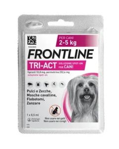Frontline Tri Act Antiparassitario Per Cani 2-5 kg 1 Pipetta Singola da 0,5 ml