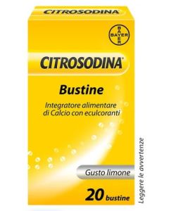 Citrosodina Effervescente Digestivo e Integratore alimentare con Calcio Gusto Limone 20 Bustine