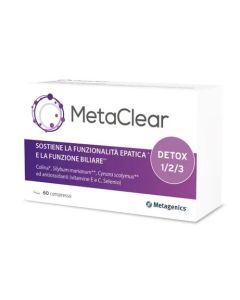 Metagenics Metaclear Integratore Funzione Epatica per Stanchezza e Tensione Muscolare 60 compresse