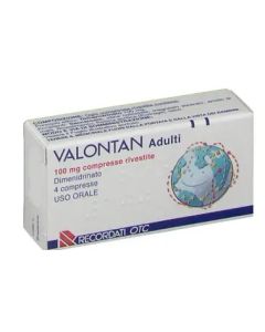 Valontan Adulti 100 mg Dimenidrinato Antinausea 4 Compresse Rivestite