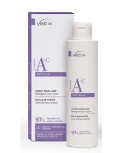 Vebix Phytamin - A+C Acqua Micellare Detergente Viso e Occhi, 200ml