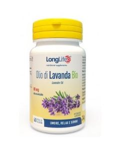 LONGLIFE - Olio di Lavanda Bio 60 Perle - Integratore per il rilassamento