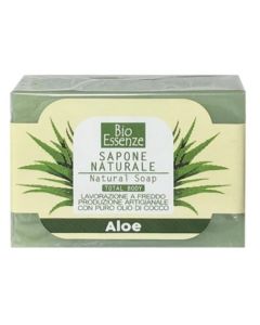 Sapone Aloe Bioessenze 100g - Sapone Naturale con Aloe Vera per Viso e Corpo