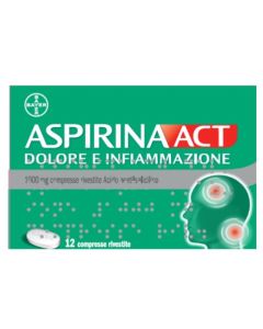 Aspirinaact dolore e infiammazione 1000 mg compresse rivestite acido acetilsalicilico
