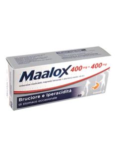 Maalox*40cpr Mast400mg+400mg Gmm