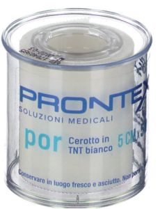 Prontex Cerotto Carta 5mx5cm 1 Pezzo - Cerotto in Tessuto Non Tessuto con Adesivo Ipoallergenico per Pelli Delicate