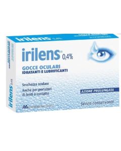 Irilens 0,4% gocce oculari idratanti lubrificanti 10 flaconcini sterili richiudibili da 0,5 ml