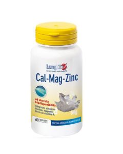LongLife Cal Mag Zinc 60 tavolette – Integratore per ossa, denti e difese immunitarie

