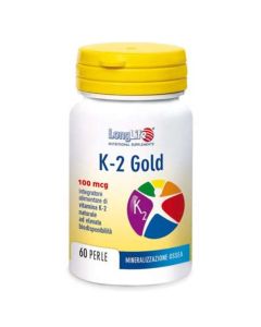 LongLife K-2 Gold 60 Perle – Integratore di Vitamina K2 per salute ossea e cardiovascolare
