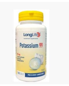 Longlife Potassium 99 – integratore sali di potassio 100 tavolette, vegan senza glutine
