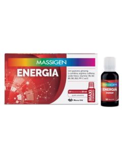 Massigen Energia – 10 Flaconcini da 25 ml Integratore Tonico Energizzante