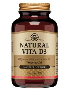 Solgar Natural Vita D3 - Integratore Vitamina D 100 Perle