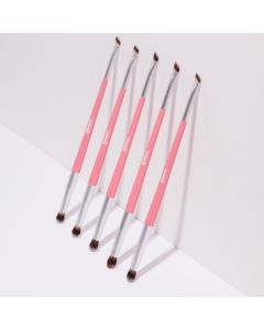 Goovi pennello occhi duo - Una punta arrotondata per applicare e sfumare gli ombretti e una punta angolata da usare come liner - Confezione 1 pennello