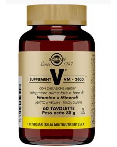 Solgar Supplement VM-2000 – Multivitaminico & Multiminerale Energetico (60 tavolette)