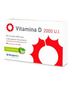 Vitamina D 2000 UI – 84 Compresse Masticabili per Ossa & Sistema Immunitario